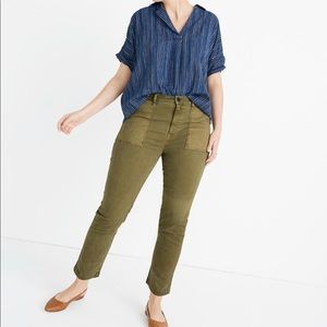 Madewell Stovepipe Fatigue Pants  NWT